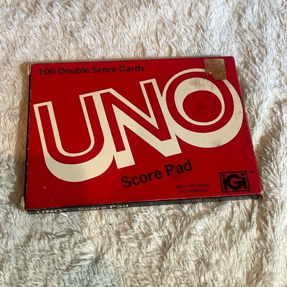 NEW vintage 1978 UNO score pad